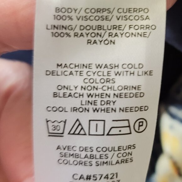 Loft Blouse Womens Medium Blue Floral Print Casual - Picture 9 of 9